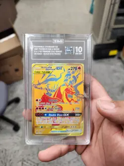 Pokemon Reshiram & Charizard GX Promo SM Black Star SM247 Full Art 2021 TAG 10 - Image 1