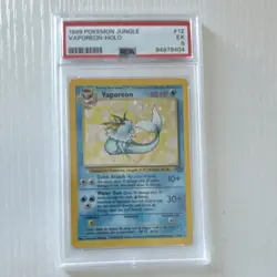 Pokemon Vaporeon Jungle Holo Rare 12/64 PSA 5 Unlimited 1999 English - Image 1