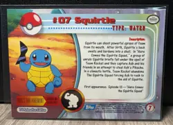 Topps 2000 Pokemon Squirtle #07 TV Animation Edition - Image 2