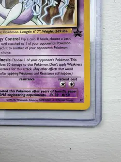 Pokemon Mewtwo Promo 12/53 Wotc Promo Basic Psychic 60 HP Regular Wizards Card - Image 4