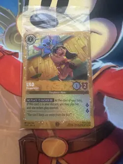 Lilo Escape Artist 25/P2 Promo Gold Glitter Foil Card Lorcana Azurite Sea SEALED - Image 2