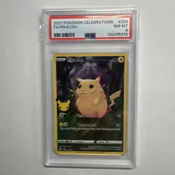 2021 Pokemon Celebrations 005 Full Art Pikachu Holo PSA 8 NM Rare Card Fresh🔥🔥 - Image 1