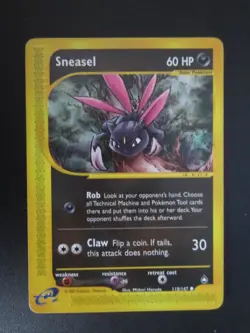 LOT OF 3 AQUAPOLIS POKEMON CARDS VULPIX 116/147 SNEASEL 110/147 MAGNEMITE 91 LP - Image 2