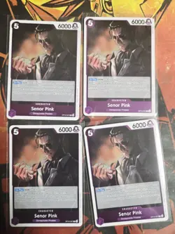 One Piece Card Game Senor Pink OP10-067 Rare Royal Blood Foil x4 English - Image 1