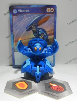 Bakugan Vicerox Blue Aquos Battle Planet B200 - card - cores - Image 1