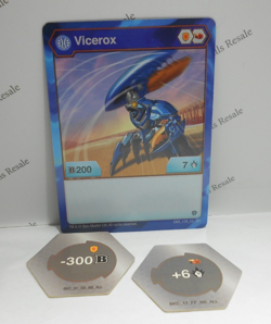 Bakugan Vicerox Blue Aquos Battle Planet B200 - card - cores - Image 2