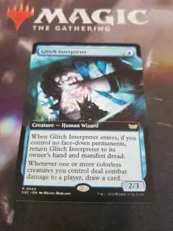 Mtg. 2x Glitch Interpreter. Extended Art. Duskmourn. Pack Fresh - Image 1