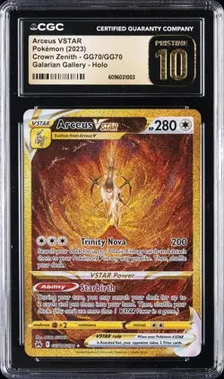 2023 POKEMON CROWN ZENITH GALARIAN GALLERY, HOLO ARCEUS VSTAR CGC 10 PRISTINE - Image 1