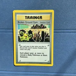 Pokemon Broken Ground Gym Trainer Stadium Card 92/105 Vintage 2000 English - Image 1