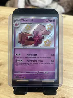 Tinkatuff Holo Rare SV Paldean Fates Pokemon TCG Card 166/091 Shiny - Image 1