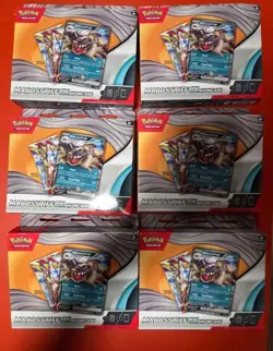 Pokemon Mabosstiff ex Showcase Box Sealed with 3 Booster Packs & 1 Foil - 6 Box - Image 1