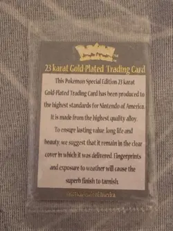Pokemon™ Special Edition 23 karat Gold-Plated Trading Card #25 PIKACHU - Image 4