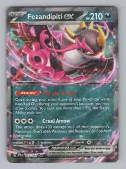 Fezandipiti ex 038/064 Double Rare Shrouded Fable Pokemon Holo NM - Image 1