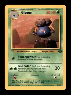 GLOOM 37/64 UC JUNGLE POKEMON UNLIMITED LP - Image 1