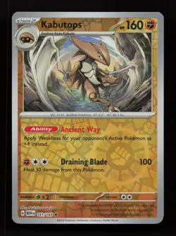 Kabutops 141/165 Rare 151 Pokemon Reverse Holo Near Mint - Image 1