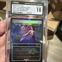 MTG Yuna's Holy Magic (Rainbow Foil) SLD x Final Fantasy 1868 FFX FF10 CGC 10 - Image 1