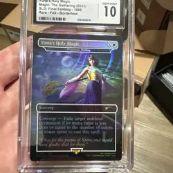 MTG Yuna's Holy Magic (Rainbow Foil) SLD x Final Fantasy 1868 FFX FF10 CGC 10 - Image 2