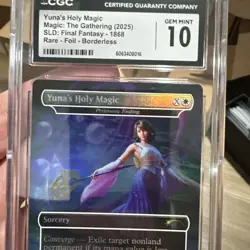 MTG Yuna's Holy Magic (Rainbow Foil) SLD x Final Fantasy 1868 FFX FF10 CGC 10 - Image 4