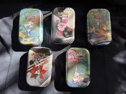 5x Pokemon Mini Tin Lot SEALED - Shrouded Fable + Paldea Friends - Factory New - Image 1