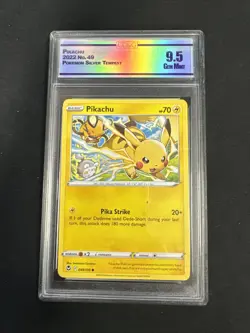 2022 SILVER TEMPEST POKEMON PIKACHU #049 CC&G 9.5 - Image 1