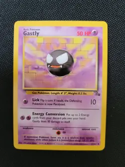 Pokemon Fossil Red Logo 3rd Print 1999 2000 Gastly 33/62 - Image 1