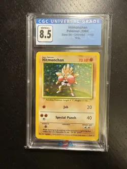 1999 Pokemon Hitmonchan #7 Base Set Holo CGC 8.5 - Image 1