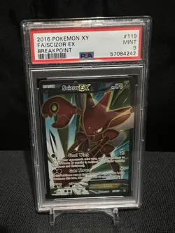 2016 POKEMON BREAKPOINT SCIZOR EX #119 PSA 9 MINT - Image 1