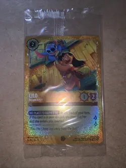 Disney Lorcana Gift Box Promo Alt Art Lilo Escape Artist Rare Gold Foil Sealed - Image 1