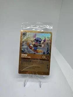 Disney Lorcana Stitch Carefree Snowboarder 42/P3 Glimmer Foil Promo - Image 1