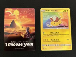 Ash's Pikachu I Choose You Movie Promo Set Of 7 Cards COMPLETE SM108-114 POKEMON - Image 3