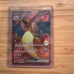 Pokemon TCG Charizard EX 183/165 Scarlet & Violet 151 Ultra Rare Card - Image 1