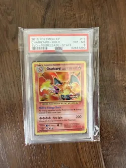 Charizard Staff Prerelease 11/108 XY Promos PSA 8 NM-MT Holofoil Pokemon Card - Image 1