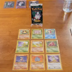 Pokemon Jungle Booster Open Pack & 9 Jungle Set Cards Wizards of the Coast 1999 - Image 1