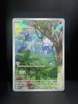 Meditite 153/142 Illustration Rare SV07: Stellar Crown Pokemon Card - Image 1