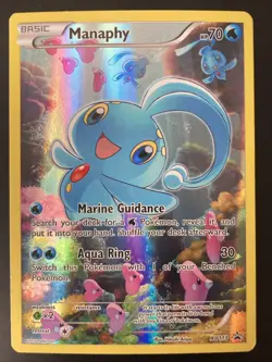 Pokemon Card Manaphy Full Art Black Star Promo XY113 Mythical Collection - Image 1