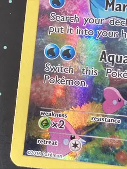 Pokemon Card Manaphy Full Art Black Star Promo XY113 Mythical Collection - Image 5