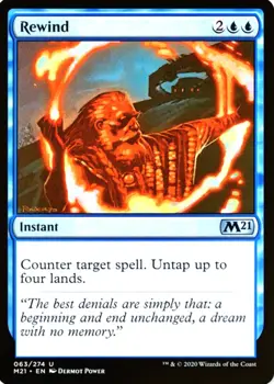 X 1 Rewind NM-M M21 063 MTG Magic The Gathering - Image 1