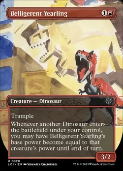 Belligerent Yearling BORDERLESS 320 The Lost Caverns of Ixalan MTG Magic NM - Image 1