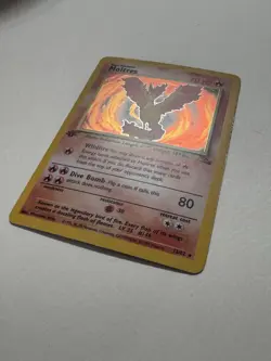 Moltres Fossil First Edition Holo Rare Pokemon TCG 1999 - Image 2