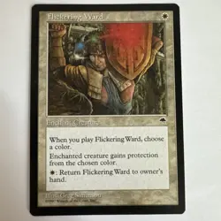 Magic The Gathering MTG Tempest Flickering Ward NM - Image 1