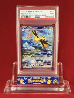 2023 POKEMON Mew EN 151 ZAPDOS ex Special Illustration Rare Card #202 PSA 9 - Image 1