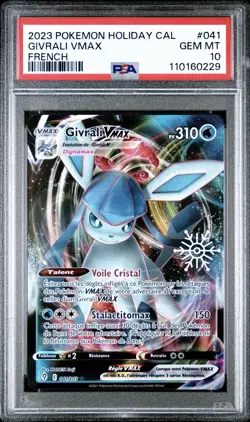 2023 Pokemon FRENCH Evolution Celeste EB7 Givrali VMAX FA Stamp 041/203 PSA 10 - Image 1