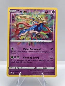 Zacian 082/185 Amazing Rare Vivid Voltage Pokemon NM - Image 1