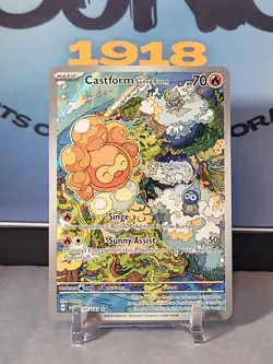 Castform Sunny Form Illustration Rare Surging Sparks Pokemon TCG 195/191 - Image 1