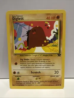 Diglett - 52/82 - Common - Team Rocket - Unlimited - Pokemon - MP+ - Image 1