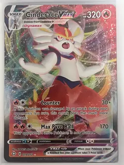 Cinderace VMAX 019/072 Holo VMAX Rare Shining Fates Pokemon NM - Image 1