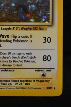 Magneton 9/102 MP+ Base Set Holo Unlimited Pokemon TCG - Image 4