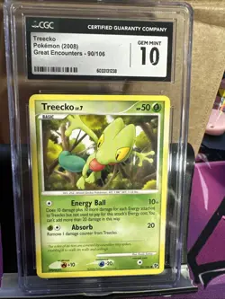 Treecko Pokemon 2008 Great Encounters – #090/106 Gem Mint 10 - Image 1