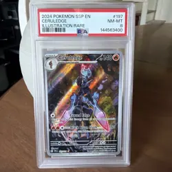 2024 Pokemon CERULEDGE 197/191 Surging Sparks - EN Illustration Rare Holo PSA 8 - Image 1