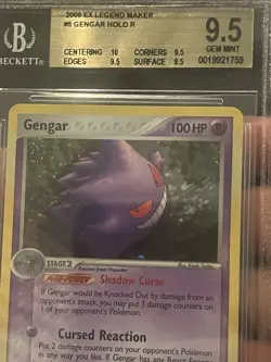 2006 POKEMON EX LEGEND MAKER GENGAR HOLO 5/92 BGS 9.5 POP 13 - Image 3
